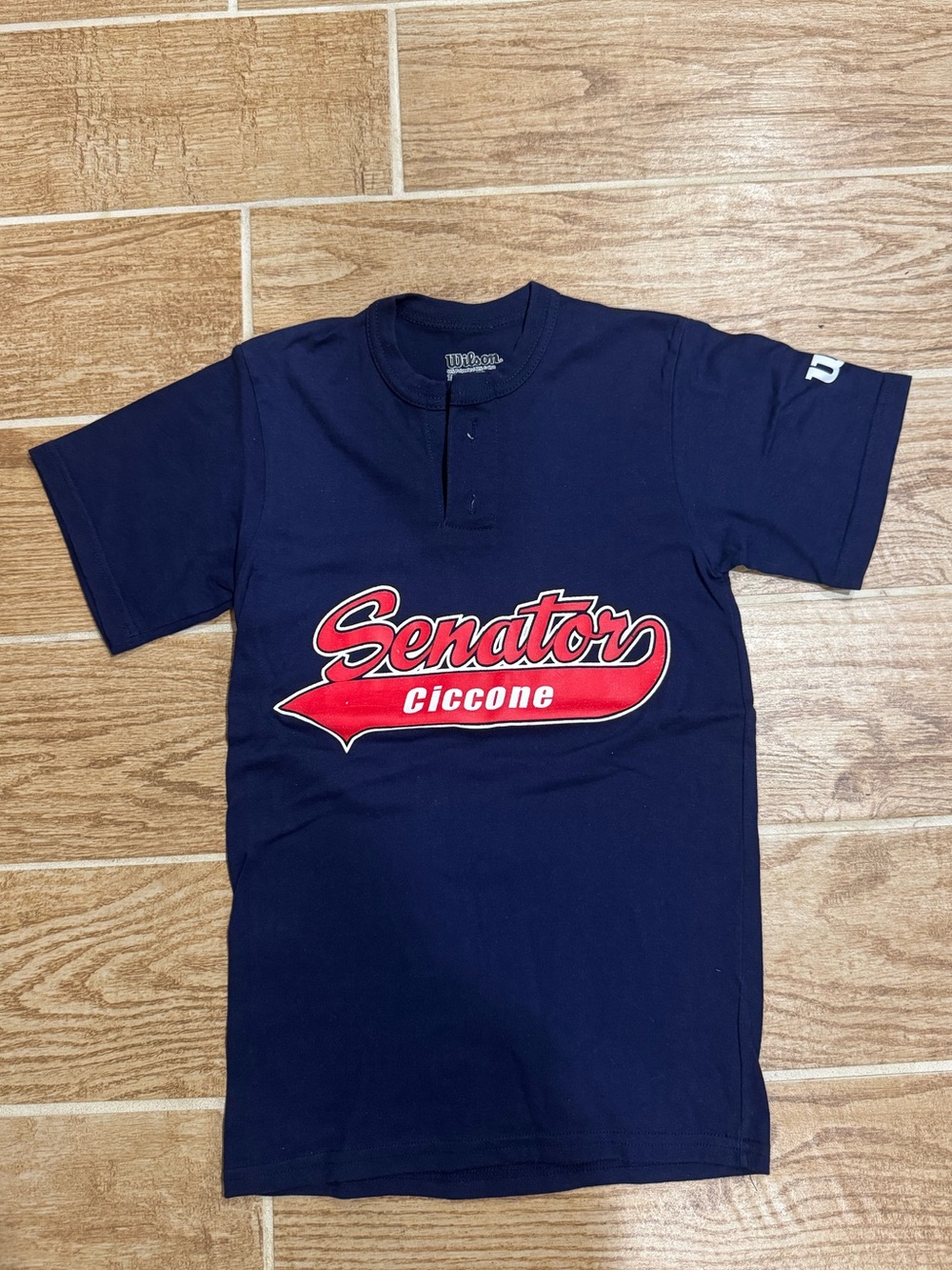 Wilson Navy Short-Sleeve 'Senator Ciccone' Graphic Tee